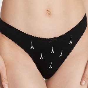 Paris Fans: VS Stretch Cotton High-Leg Thong Panty W/ Eiffel Tower NWT